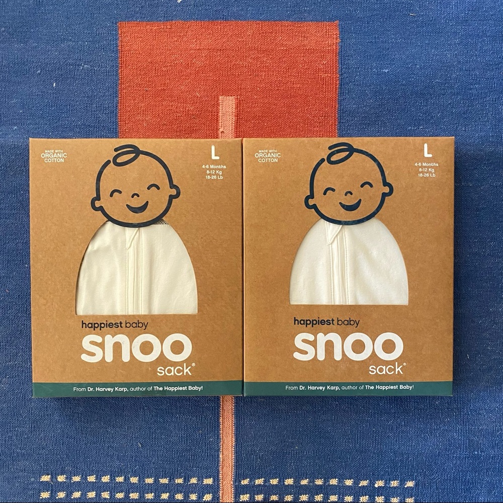 TWO NEW Snoo Sack Swaddles size LG / 4-6 Month